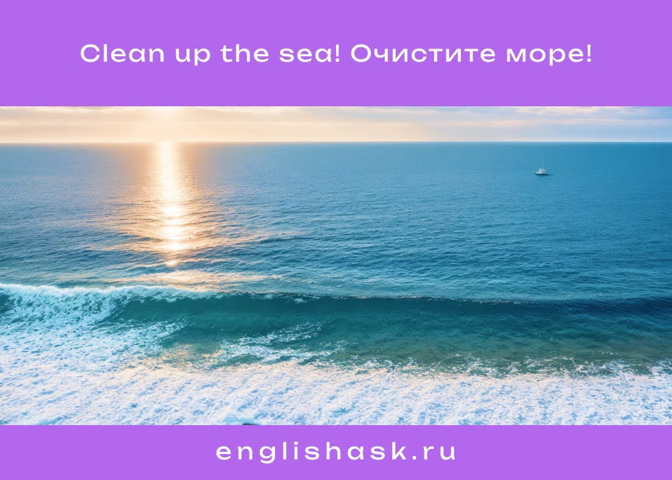 Clean up the sea! Очисти море!